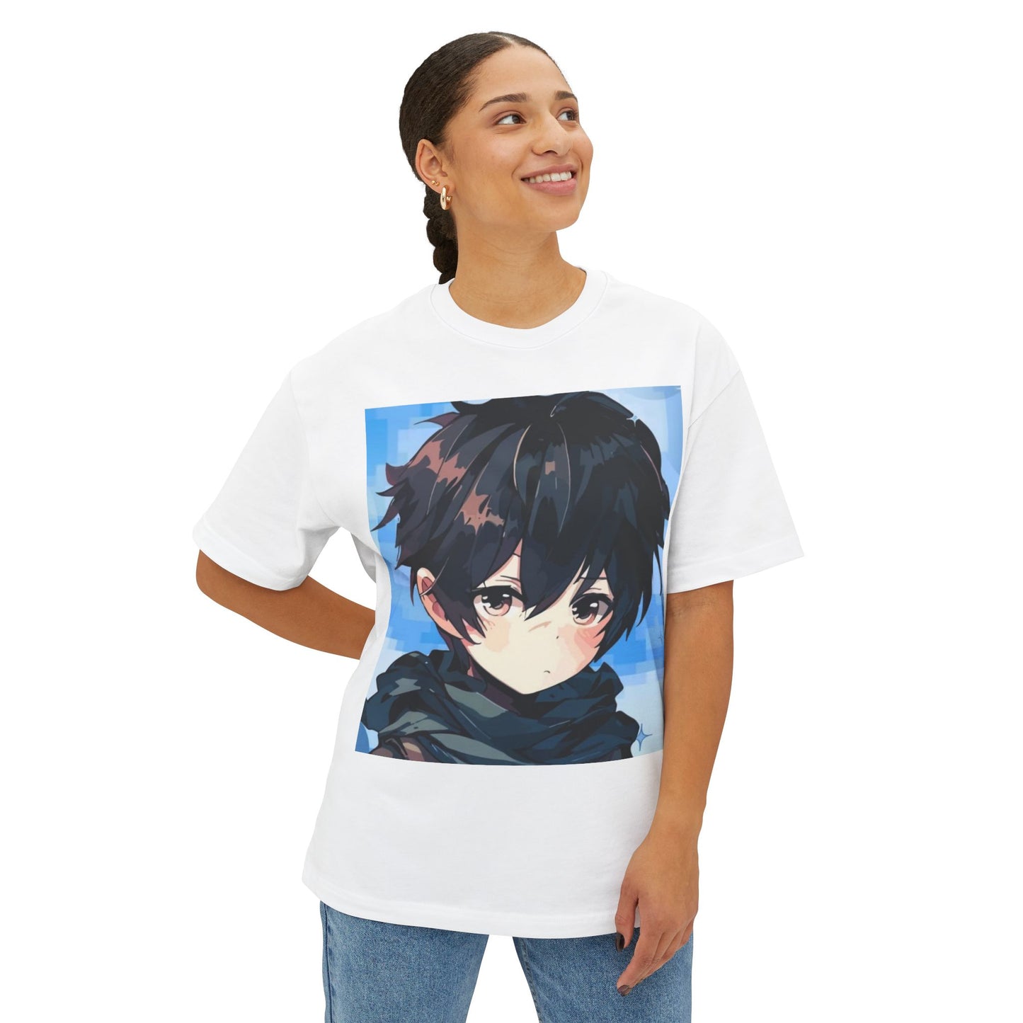 Anime-Inspired Unisex Oversized Tee, Streetwear Top, Casual Graphic Shirt, Trendy Gift for Fans, Comfortable Everyday Wear